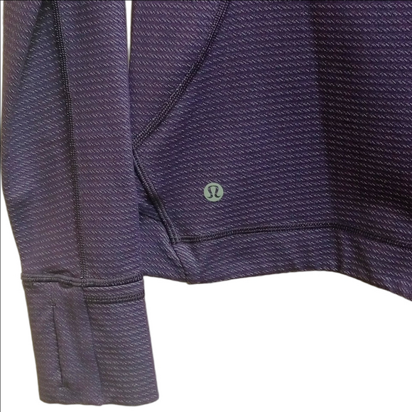 🆕LULULEMON PRECISION PURPLE LILAC CHAIN LINK DEEP ZINFANDEL ASYMMETRICAL JACKET - Picture 10 of 14